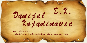 Danijel Kojadinović vizit kartica
